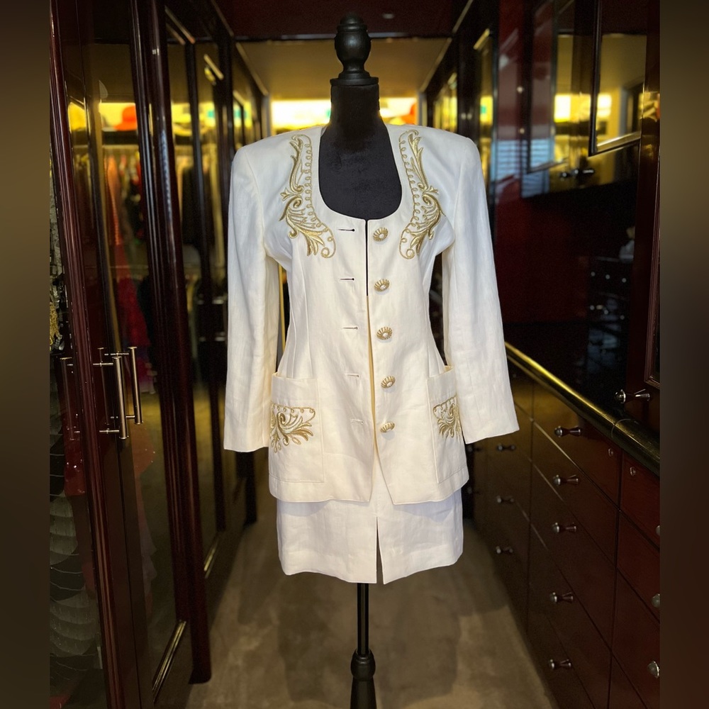 Escada High Waist Skirt Suit Set